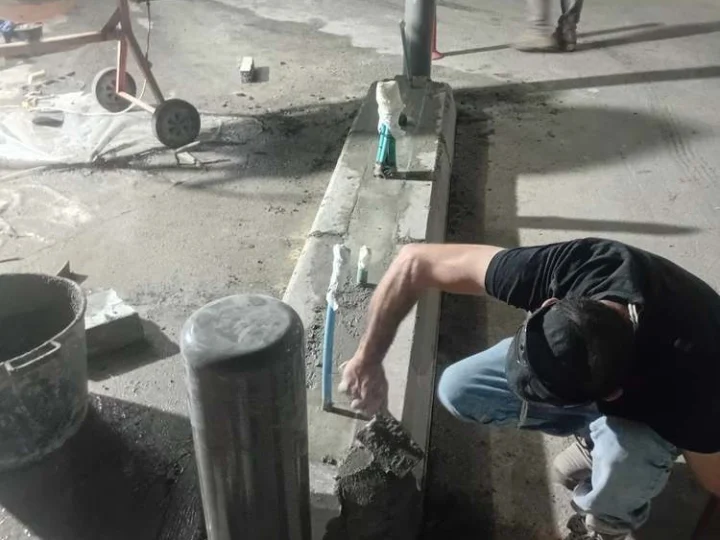 חניון רמת השרון, עבודות בטון בחניון